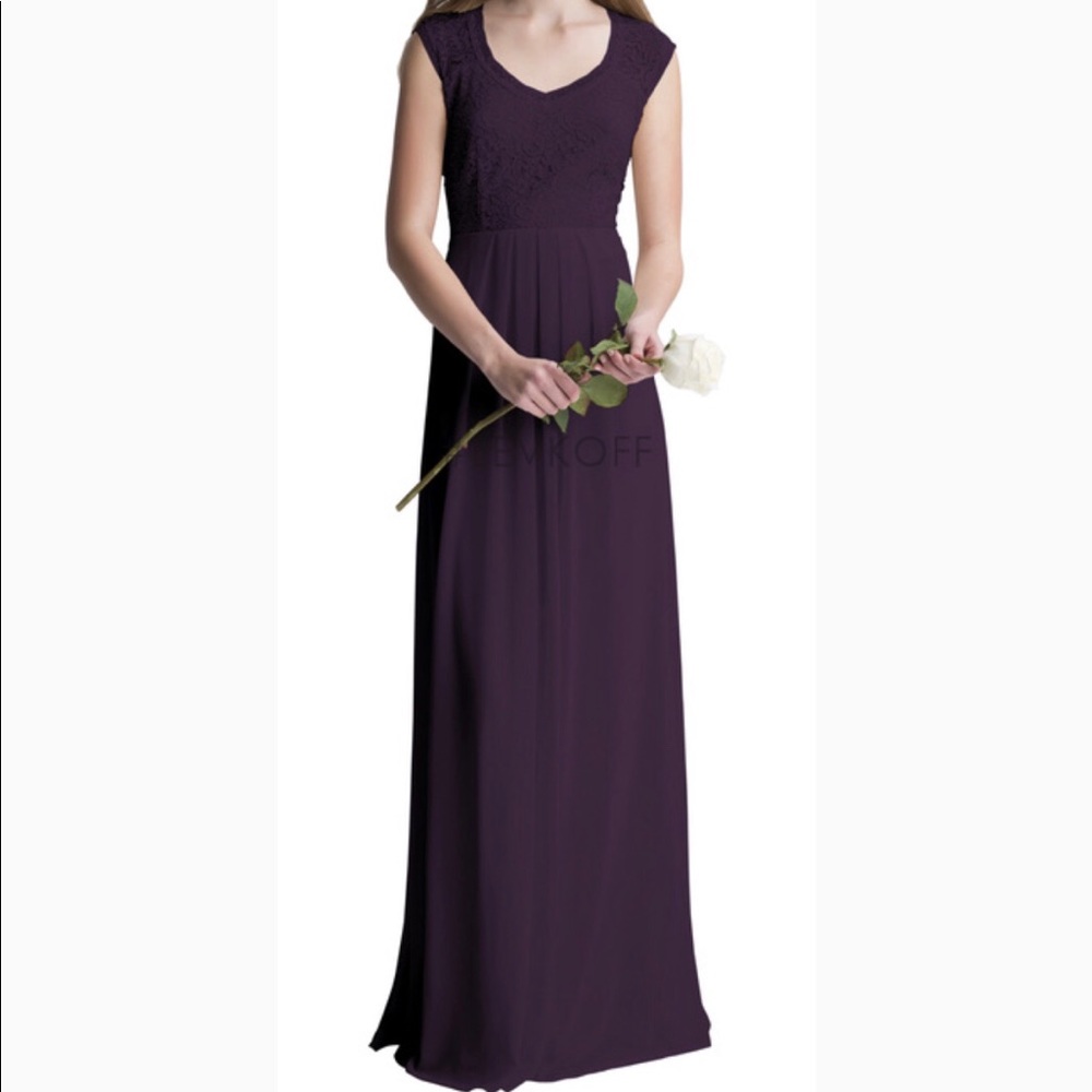Bill Levkoff Bridesmaid Dress 7011 Plum